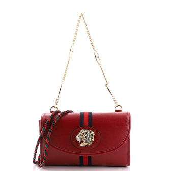 Gucci Rajah Web Chain Shoulder Bag Leather Small