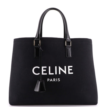 Celine Horizontal Cabas Tote Canvas with Leather