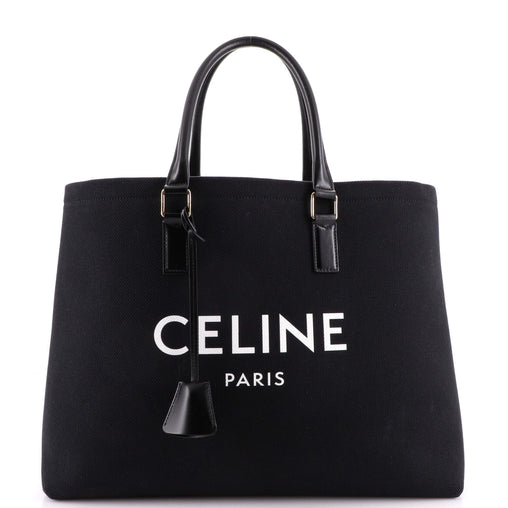 バッグ CELENE Celine Horizontal Cabas Tote Canvas with Leather 198320