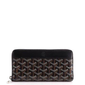 Goyard Matignon Zip Wallet Coated Canvas with Leather