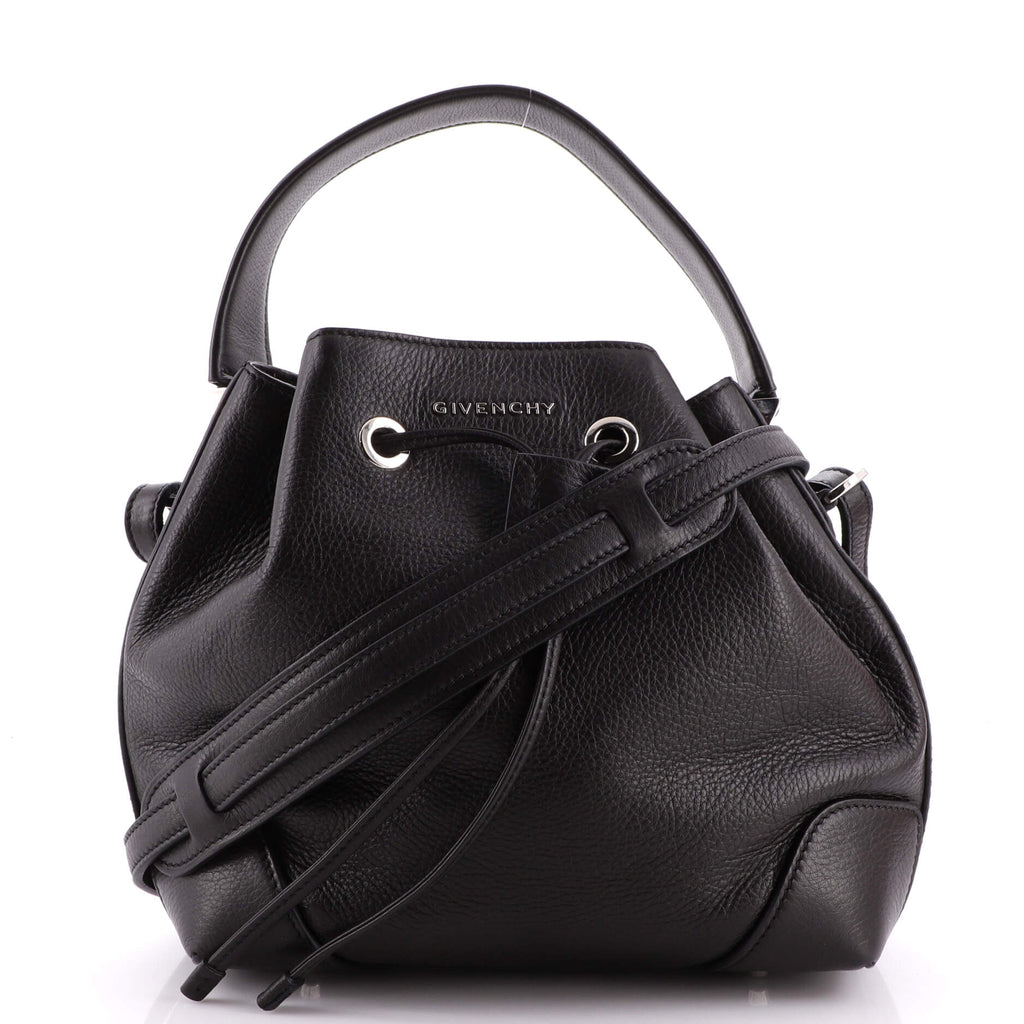 Givenchy Lucrezia Drawstring Bucket Bag Leather Brown 19832081