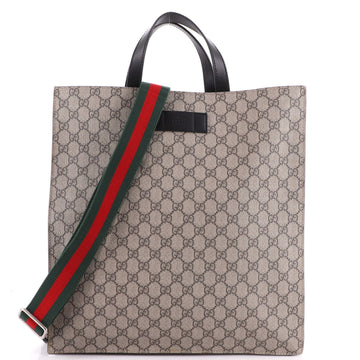 Gucci Convertible Soft Open Tote GG Coated Canvas Tall