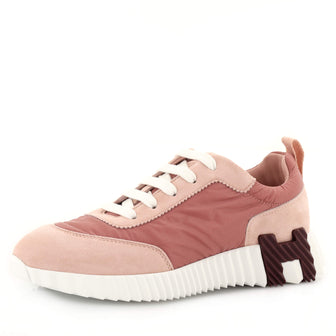 Hermes Women's Bouncing Sneakers Fabric and Suede