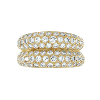 Cartier Double Mimi Ring 18K Yellow Gold and Diamonds