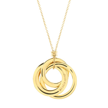 Tiffany & Co. 1837 Interlocking Circles Pendant Necklace 18K Yellow Gold