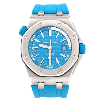 Audemars Piguet Royal Oak Offshore Diver Automatic Watch Stainless Steel and Rubber with Turquoise Dial 42