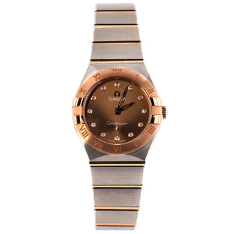 Omega Constellation Manhattan Quartz Watch Stainless Steel and Rose Gold with Diamond Markers 25