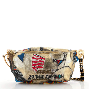 Chanel Paris-New York Street Spirit Waist Bag Graffiti Printed Canvas