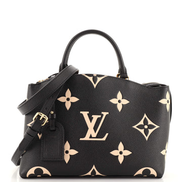 Louis Vuitton Petit Palais Handbag Bicolor Monogram Empreinte Giant