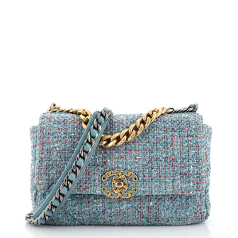 Chanel 19 Flap Bag Quilted Tweed Medium