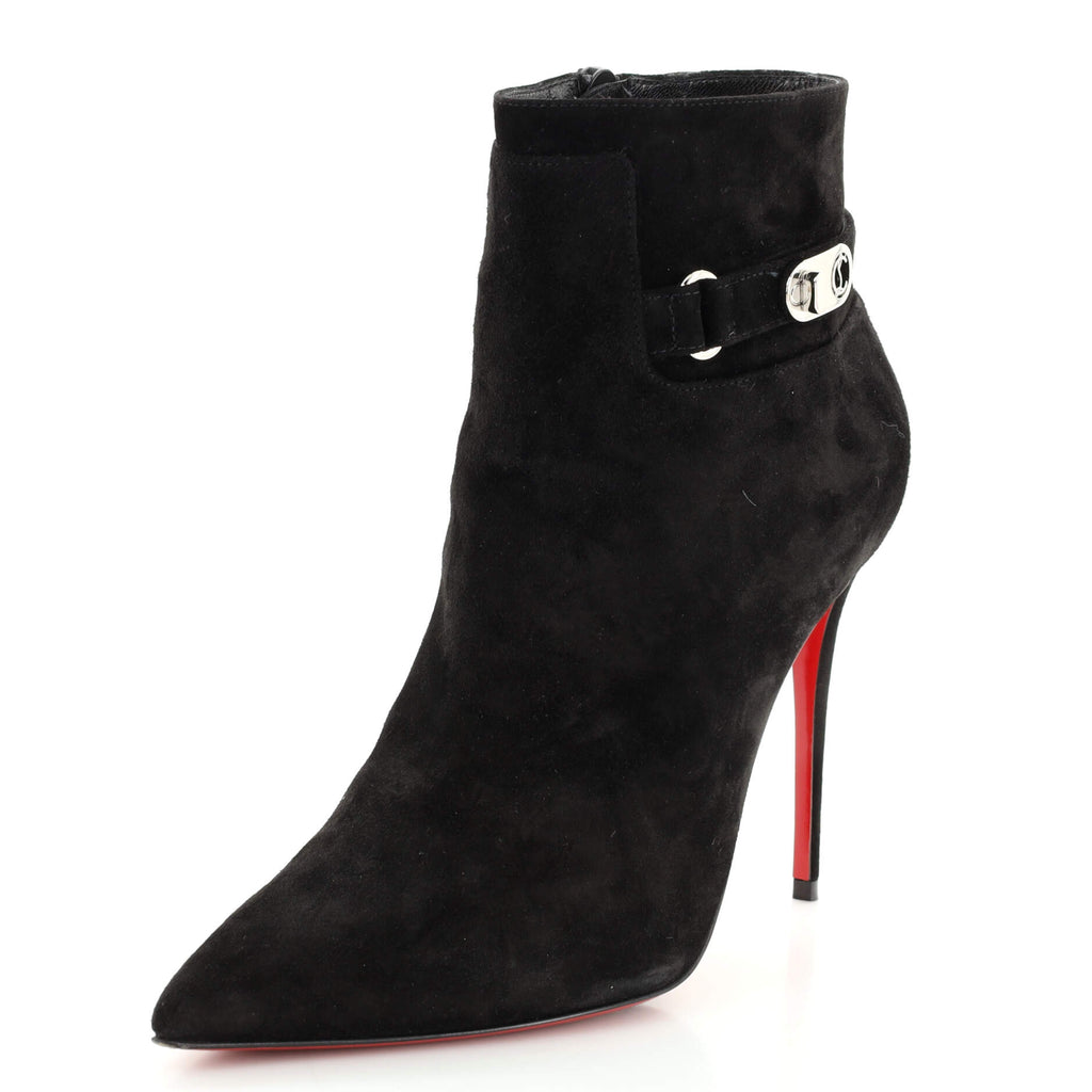 Christian Louboutin Lock So Kate 100 Suede Boots