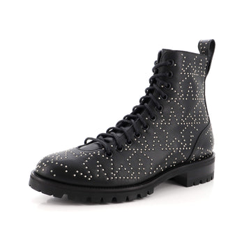 Jimmy Choo Women's Combat Boots Studded Leather