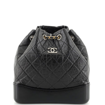 Chanel Gabrielle Backpack Quilted Aged Calfskin Small