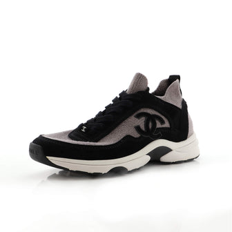 Chanel Women's CC Sneakers Fabric and Leather