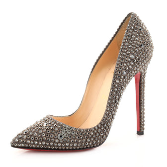 Christian Louboutin Women's Pigalle Follies Pumps Embellished Suede 100