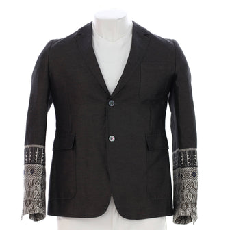 Men's Blazer Embroidered Cotton and Silk