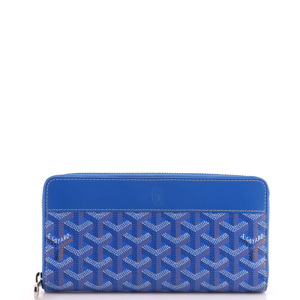 Goyard, Bags, Goyard Blue Matignon Zippy Wallet