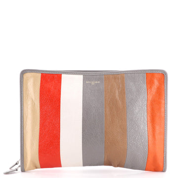 Balenciaga Bazar Pouch Striped Leather
