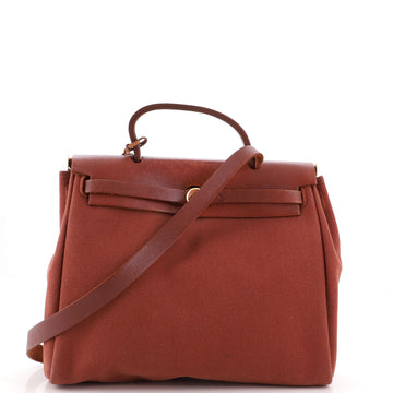Hermes Herbag Toile and Leather PM