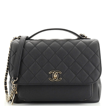 Chanel Business Affinity Flap Bag Quilted Caviar Large
