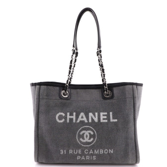 Chanel Deauville Tote Canvas Small