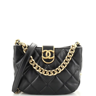 Chanel CC Chain Hobo Quilted Lambskin Small
