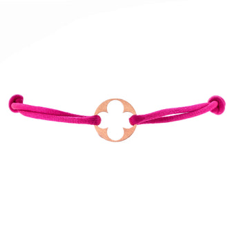 Louis Vuitton Empreinte Bracelet Silk Cord with 18K Rose Gold
