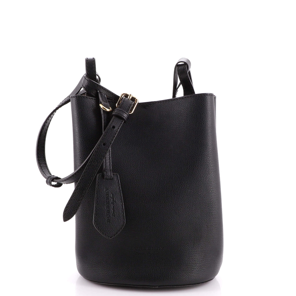Burberry Lorne Bucket Bag Leather Small Black 1986601