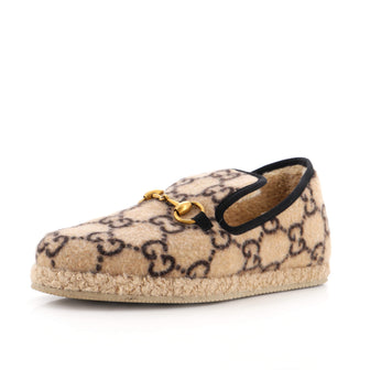 Gucci Women's Fria Horsebit Loafers GG Wool