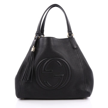 Gucci Soho Shoulder Bag Leather Medium Black 1986704