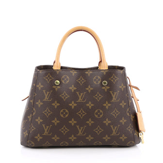 Louis Vuitton Montaigne Handbag Monogram Canvas BB Brown 1986705