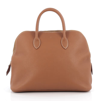 Hermes Bolide Web Handbag Clemence 31 Brown