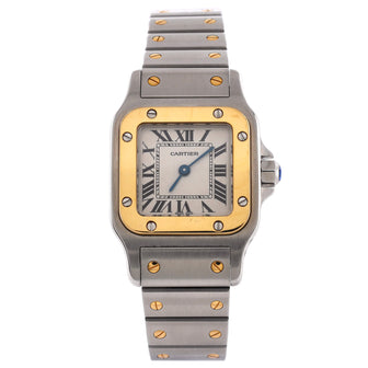 Cartier Santos de Cartier Galbee Quartz Watch Stainless Steel and Yellow Gold 24