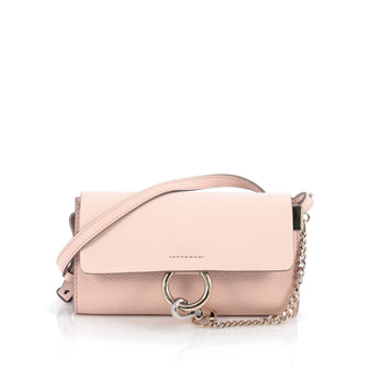 Chloe Faye Shoulder Bag Leather Mini Pink