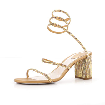 Rene Caovilla Women's Cleo Wrap Block Heeled Sandals Crystals