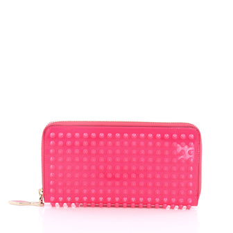 Christian Louboutin Panettone Wallet Spiked Patent Pink