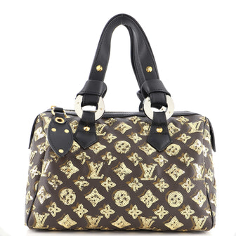 Louis Vuitton Speedy Handbag Limited Edition Monogram Eclipse Sequins 28