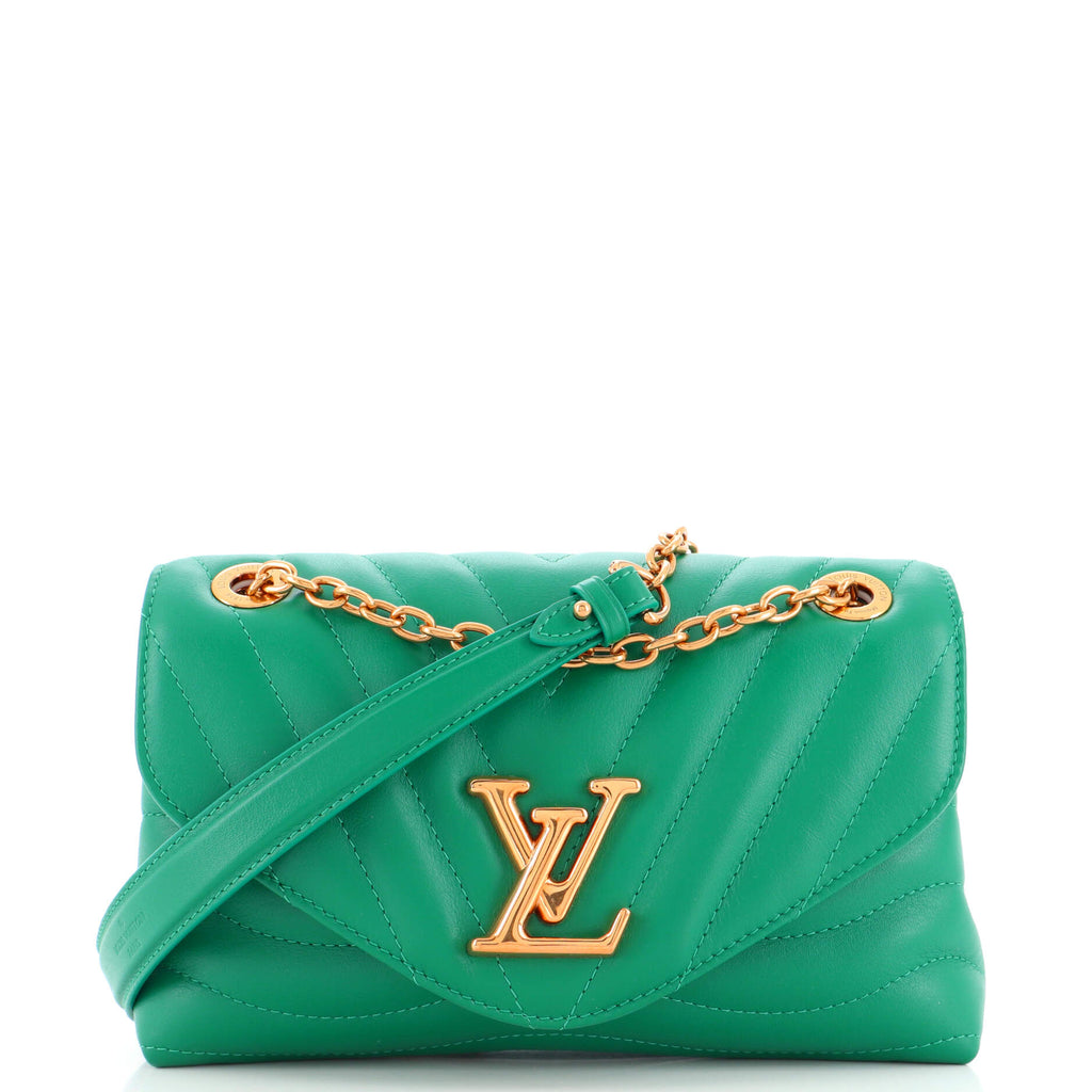 Louis Vuitton New Wave Flap MM, Teal Green, with Gold Hardware