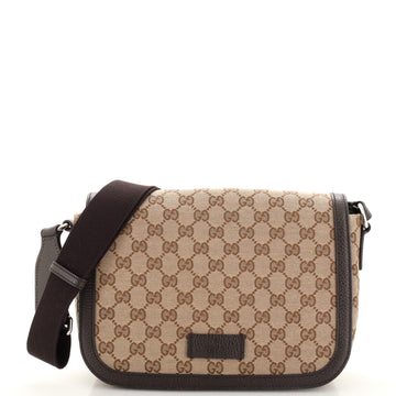 Gucci Flap Messenger Bag (Outlet) GG Canvas Small