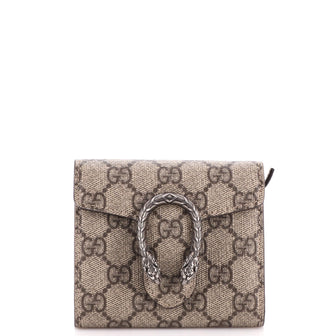 Gucci Dionysus Card Case Wallet GG Coated Canvas Compact