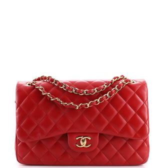 Chanel Classic Double Flap Bag Quilted Lambskin Jumbo