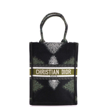Christian Dior Book Tote Embroidered Canvas Vertical