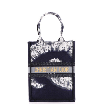 Christian Dior Book Tote Embroidered Canvas Vertical