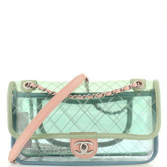 Chanel Coco Splash Flap Bag Quilted PVC With Lambskin Medium
