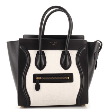 Celine Bicolor Luggage Bag Leather Micro