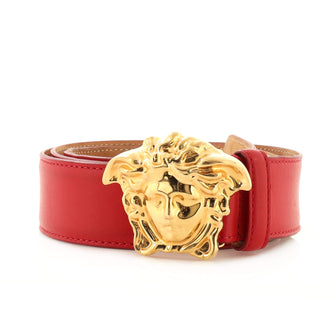 Versace Medusa Buckle Belt Leather Wide