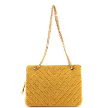 Chanel Vintage Reissue Frame Shoulder Bag Chevron Tweed Small