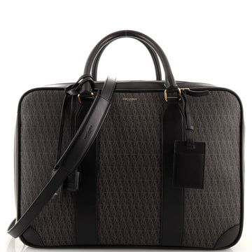 Saint Laurent Convertible Briefcase Monogram Canvas Large