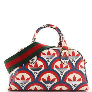 Gucci x adidas Duffle Bag Printed Leather Mini