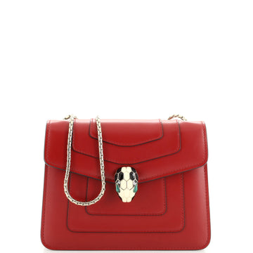 Bvlgari Serpenti Forever Square Shoulder Bag Leather Small